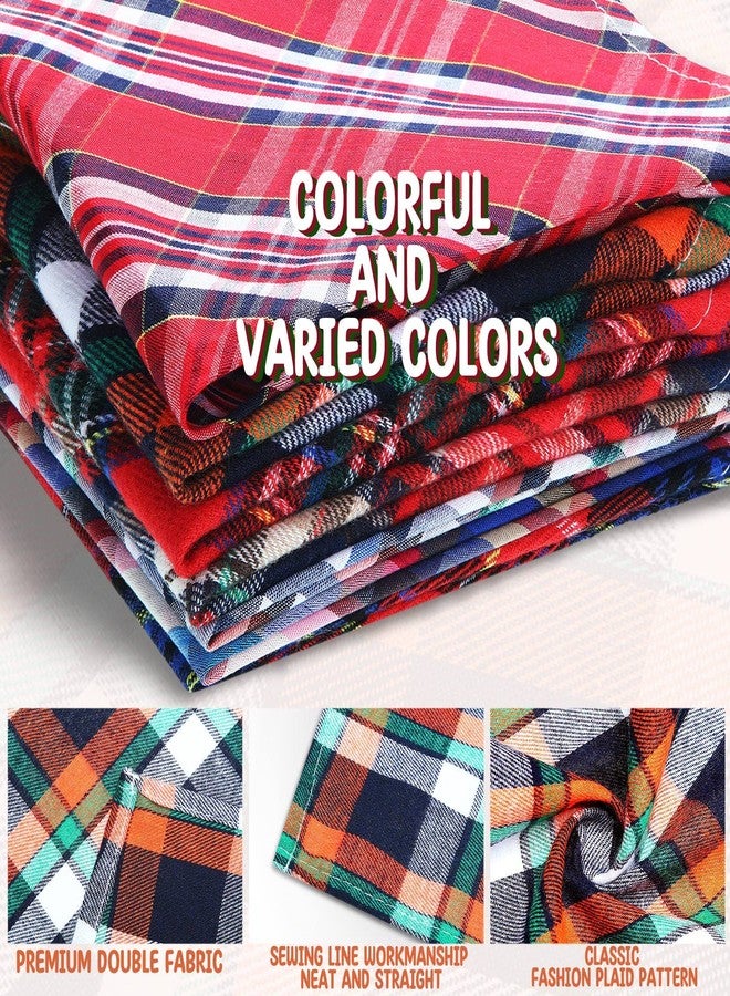 Tegeme 50 Pcs Christmas Triangle Pattern Dog Accessories - Washable Bandanas with Drool Guards for Small to Large Dogs. Boys & Girls, Christmas, Plaid - Image 4
